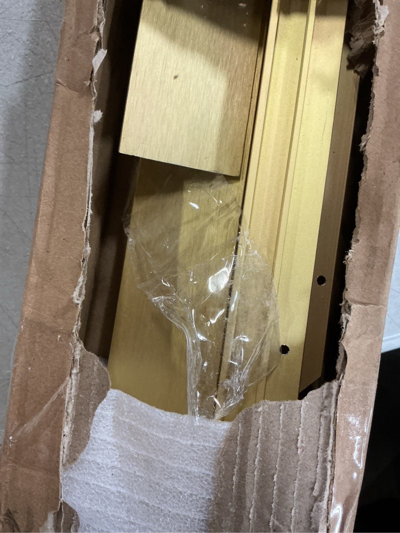 Condition photo showing Good Condition for Metal Floating Frame for 30x48 Canvas Paintings, DIY Canvas Frame with 1.5 Inch Deep for Portrait Landscape Living Room Bedroom Office Wall Art Decor (Gold) 30x48" Gold