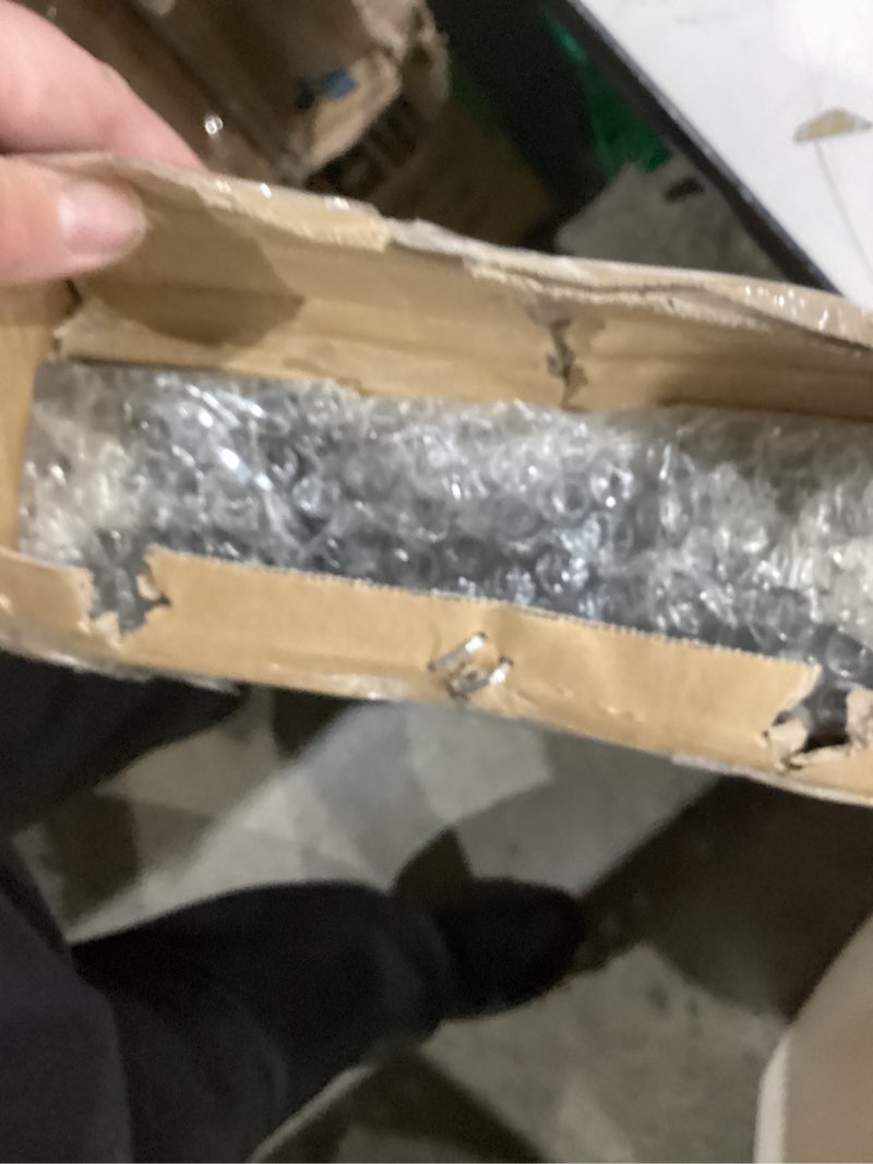 Condition photo showing New/Like New for U-Shaped Staircase Handrails for Outdoor & Indoor Steps, Industrial Hand Rail Floor Mounted, Non-Slip Wrought Iron Railing for Porch, Loft, Corridor, Garden (Height: 35.5in) (1 Piece/Set) Black 35.5 in