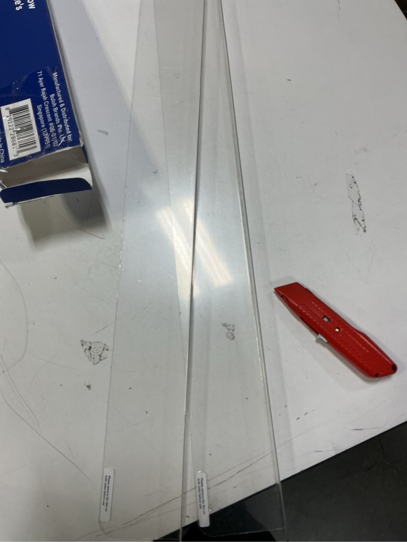 Condition photo showing Good Condition for Panther Armor Large Window Sill Protector for Pets,2-Pack for Dog & Cat Scratch Protection, Fits 29.5" x 3.25" Windowsills. Scratch-Resistant, Durable & Transparent, Easy Peel & Stick Installation