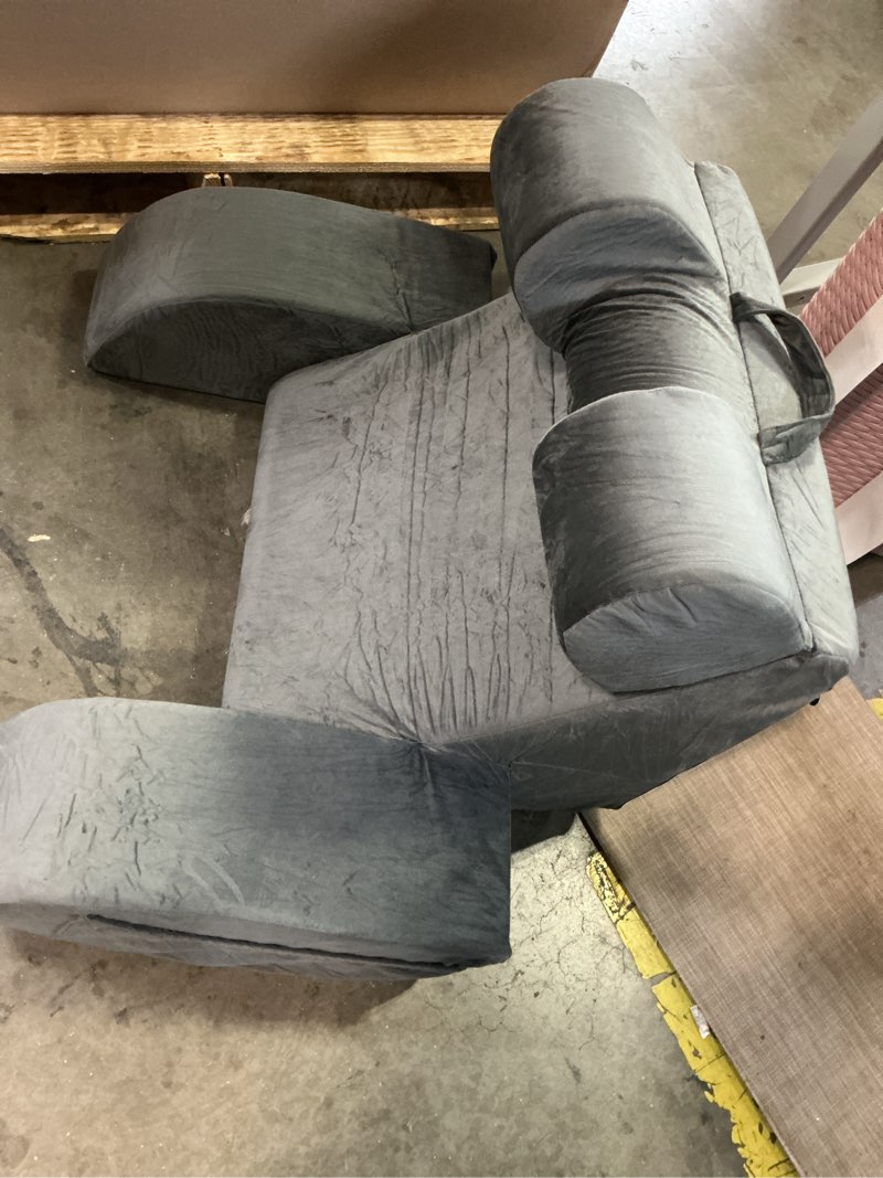 Condition photo showing Good Condition for reading pillow for sitting in bed adult, back pillow for bed sitting up, backrest pillow with arms, back support pillows for gaming lounging watching tv, medium 19" grey medium (5'3"-5'10") grey