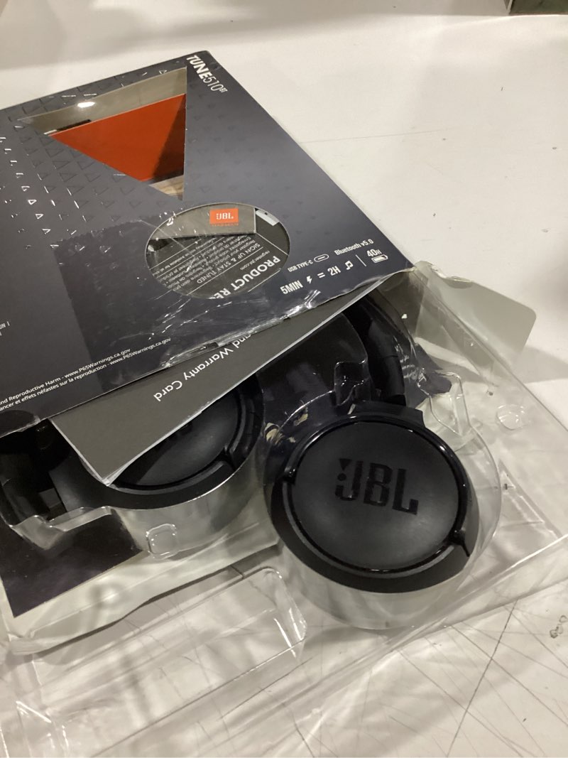 Condition photo showing Good Condition for jbl tune 510bt - bluetooth headphones with up to 40 hours battery, microphone for call, foldable and comfortable, android and ios compatible (black) black headphones