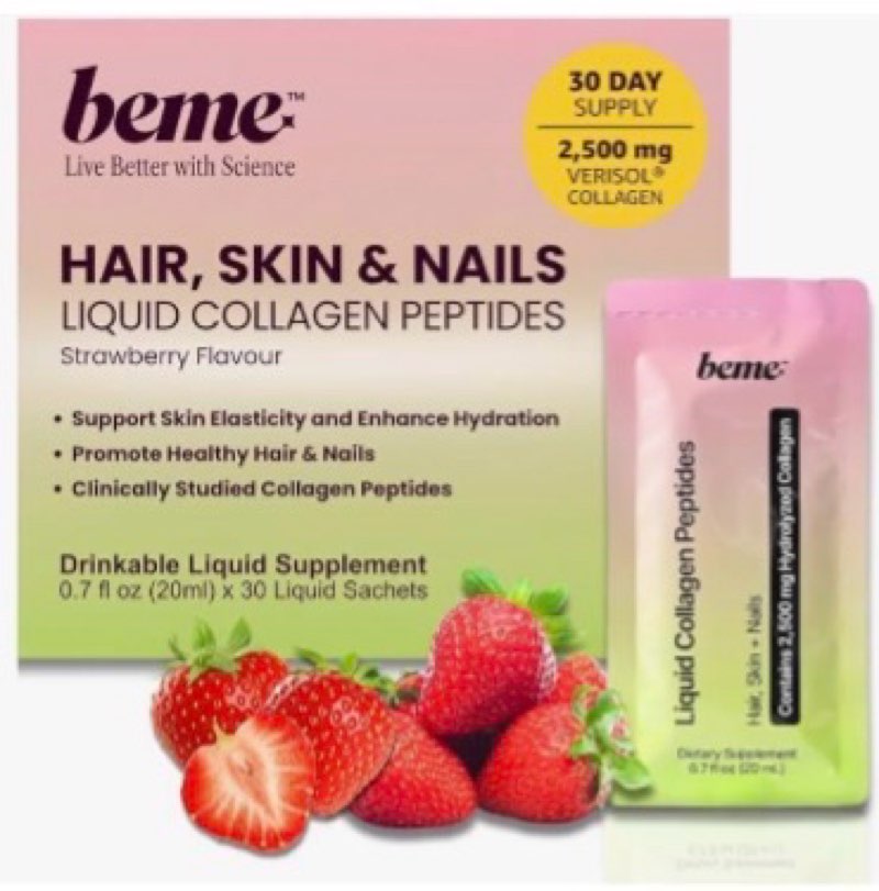 best before-15/apr/2027) beme liquid collagen for women — 2,500mg hydrolyzed bovine verisol collagen peptides drink — biotin,