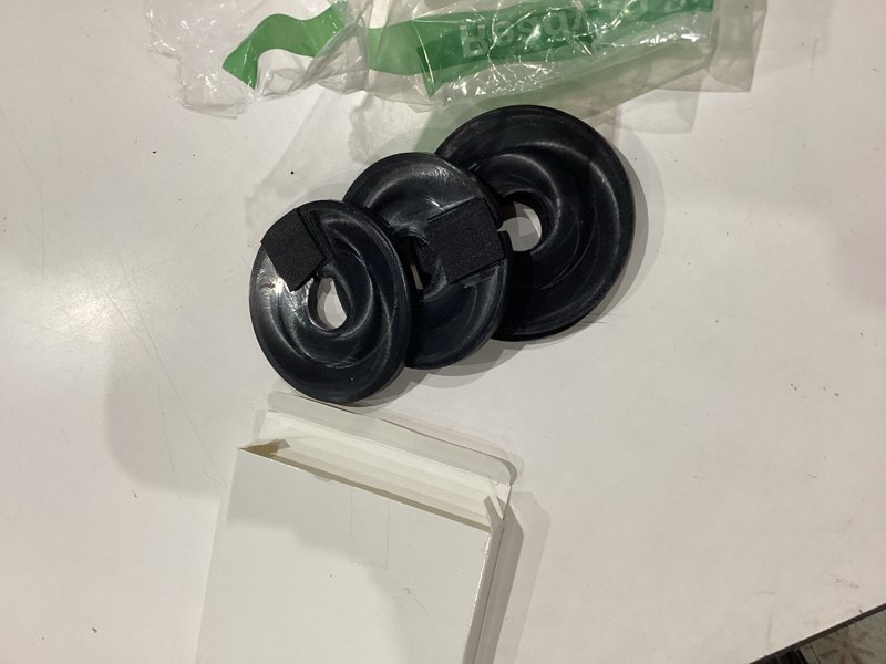 Condition photo showing Good Condition for sumind 4 pcs rubber bit guards for horses bit cheek guards with hook and loop fastener soft flexible horse bits guard for protecting horse mouth and lips from chafing and pinching black