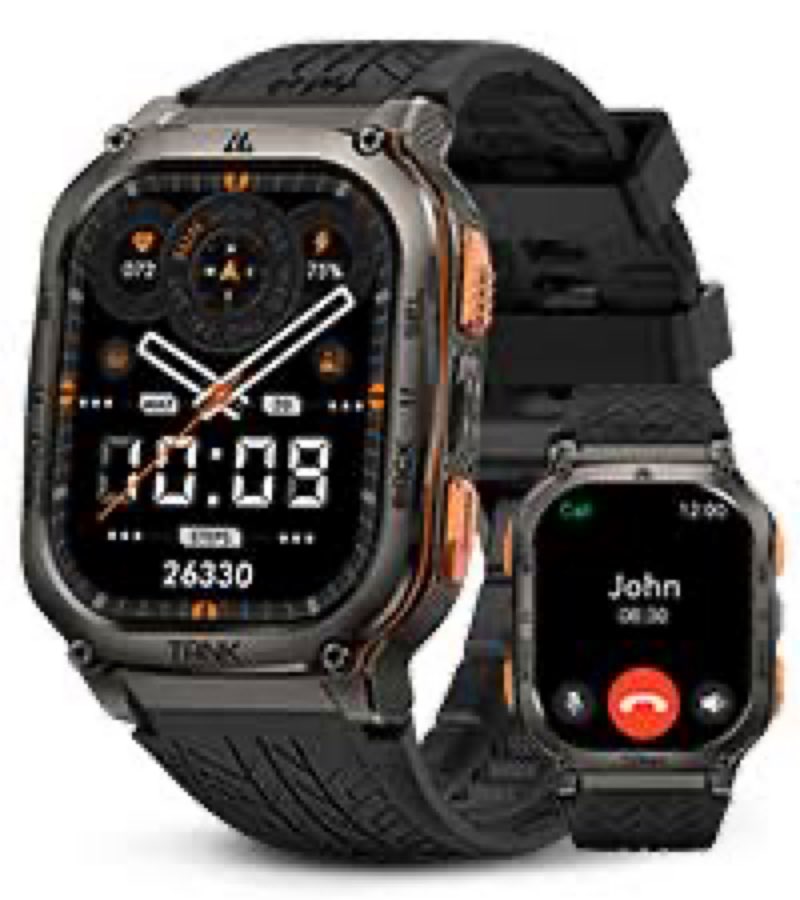 KOSPET Smart Watch with GPS, 5ATM Waterproof, Compass, Altitude, Air Pressure, 480mAh Large Battery,