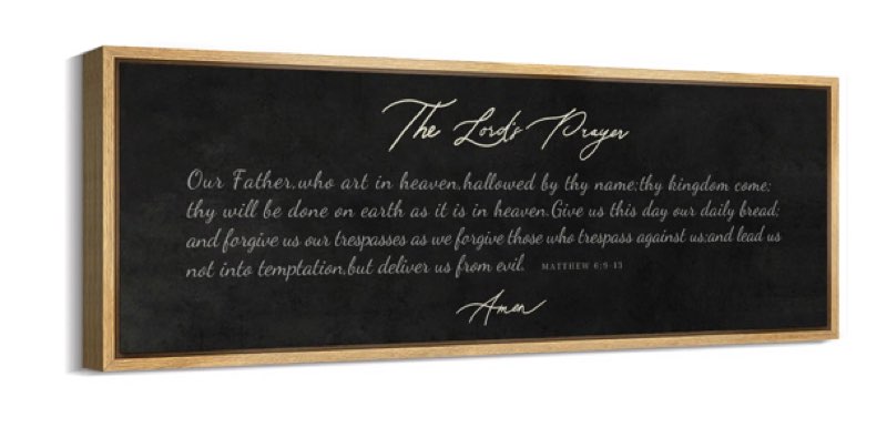 The Lord's Prayer Religious Artwork Wall Pictures Living Room Decor