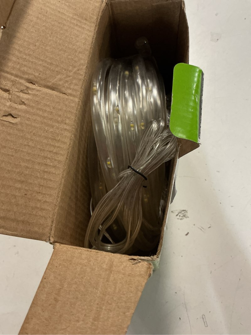 Condition photo showing Good Condition for mainstays 24 foot solar powered pvc white flexible outdoor rope light