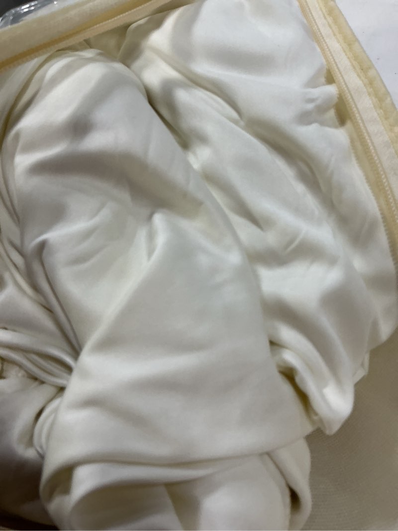 Condition photo showing As Is for 4 panels ivory backdrop curtains for wedding party wrinkle free backdrops curtain drapes fabric decorations photo back drop cloth for baby shower photography stage reception 20ft(w) x 12ft(h) 5'(w) x 12'(h), 4 panels ivory