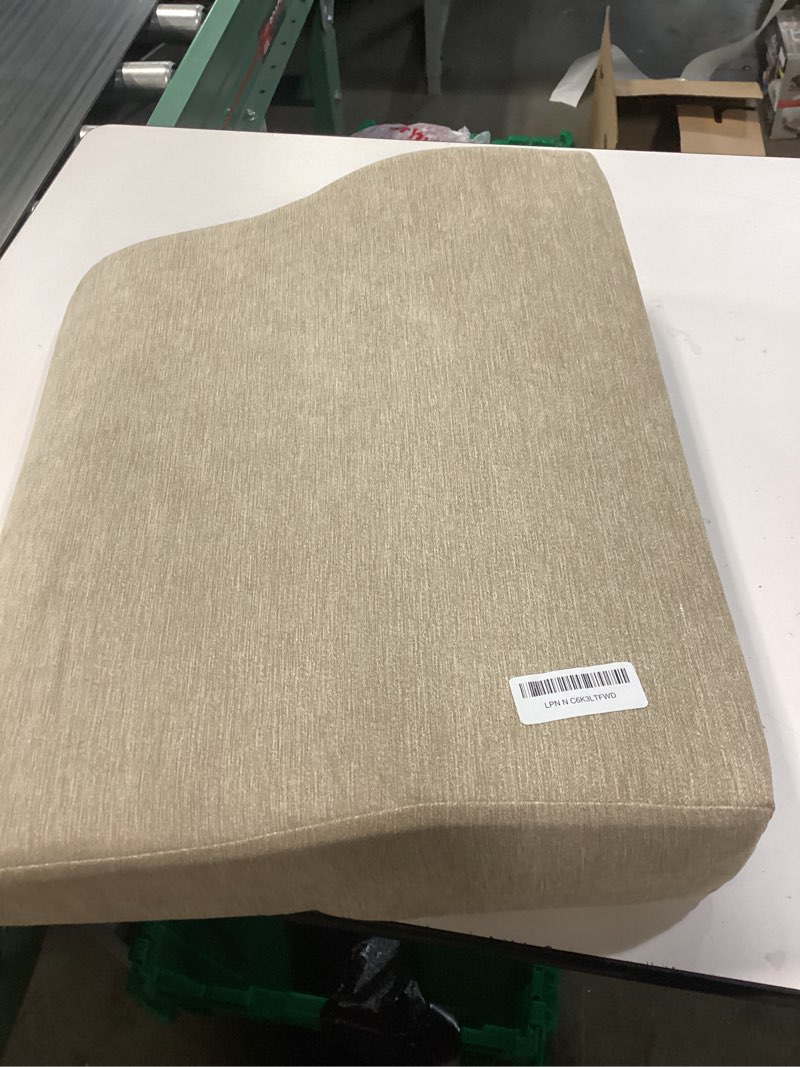 Condition photo showing Good Condition for tanyoo back support pillow for recliner dual layer lumbar support pillow with gel memory foam ergonomic orthopedic lumbar cushions for elderly lower back pain relief washable cover khaki