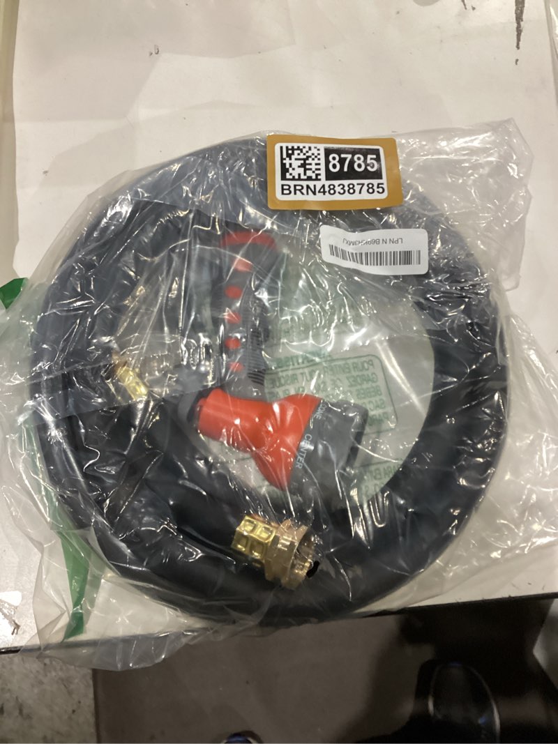 Condition photo showing Good Condition for SYEENIFY Kink Free Garden Hose 10ft 5/8", Heavy Duty Hybrid Water Hose, Ultra Durable Flexible Rubber Hose with Sprayer Nozzle,Leakproof Yard Outdoor Hose with Brass Solid Connector