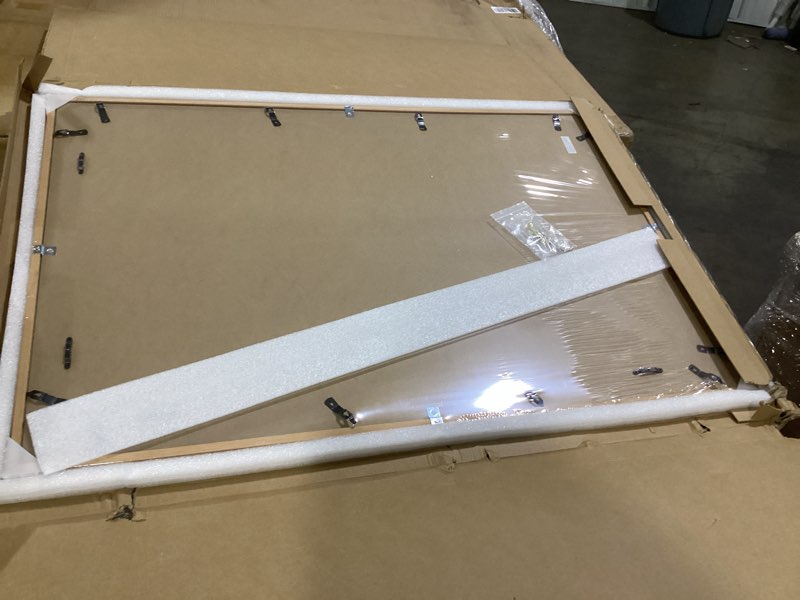 Condition photo showing New/Like New for 24x36 picture frame, usa-sourced teak wood photo frames with hd tempered glass, 24 x 36 wood poster frames for wall, wooden 24x36 frame matted to 20x30, horizontal or vertical wall display set of 1 usa-sourced teak wood 24x36 inch