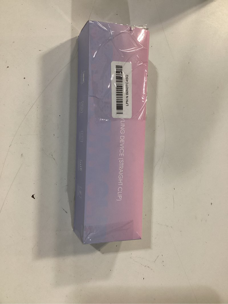 Condition photo showing New/Like New for cordless hair straightener, portable flat iron for travel, 2 in 1 hair styling tools for straightening and curling, lightweight on-the-go, 4500 mah battery, fast usb-c charging (white)