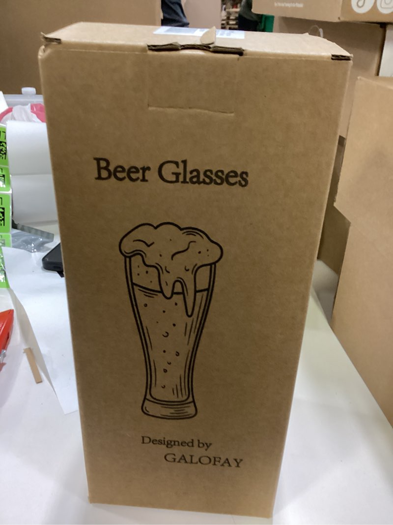 Condition photo showing New/Like New for 50th Birthday Beer Glasses Gifts, Personalized '1975' Vintage Glass Ware Set for Men, Black Gift Package with Drinking Glass, Coaster, and Card for 50 Years Old Man 1975(50th)