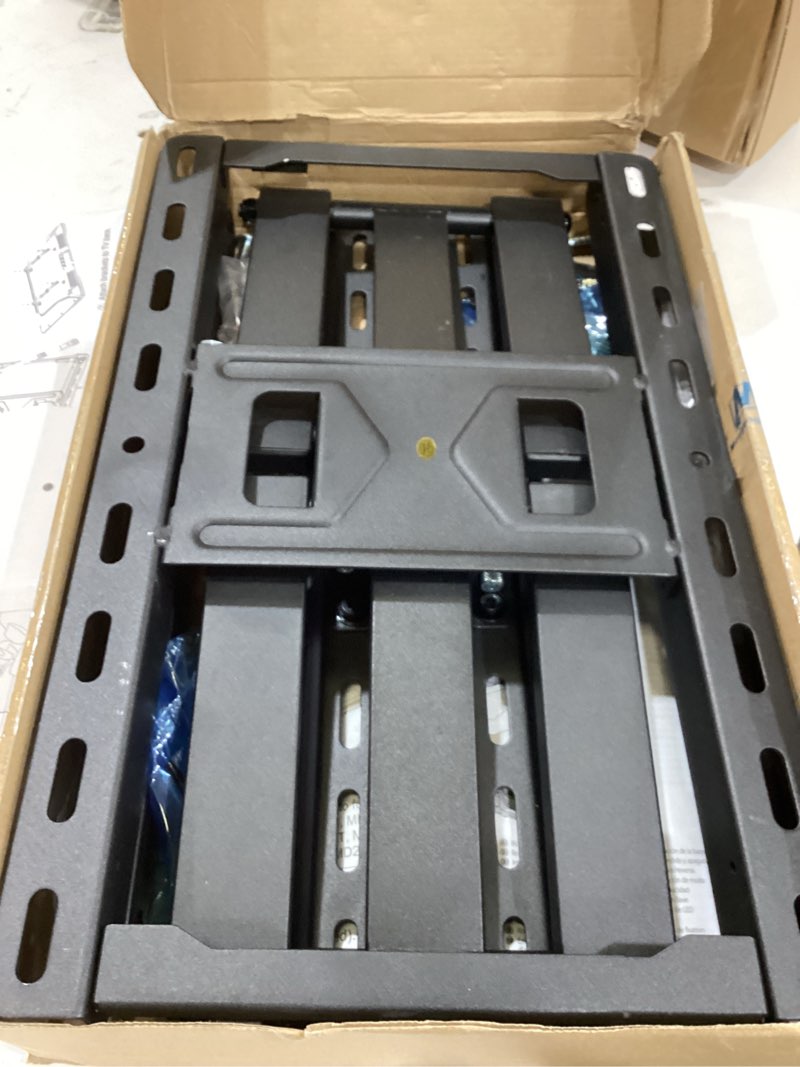 Condition photo showing As Is for mounting dream tv wall mount for 32-65 inch television,mount with swivel and tilt, full motion bracket with articulating dual arms, fits 16inch studs, max vesa 400x400 mm, 99lbs, md2380