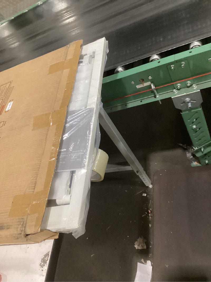 Condition photo showing New/Like New for babelio 29-48" extra wide baby gate with cat door,auto close metal pet door for stairs, doorways, house, pressure/hardware mounted, easy walk thru, white white 29-48" wide, 30" tall