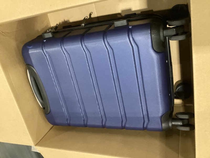 Condition photo showing Good Condition for edx Hardside Carry on Luggage with Spinner Wheels, Hard Shell ABS Suitcase, 20-Inch Lightweight Expandable Rolling Luggage, Blue