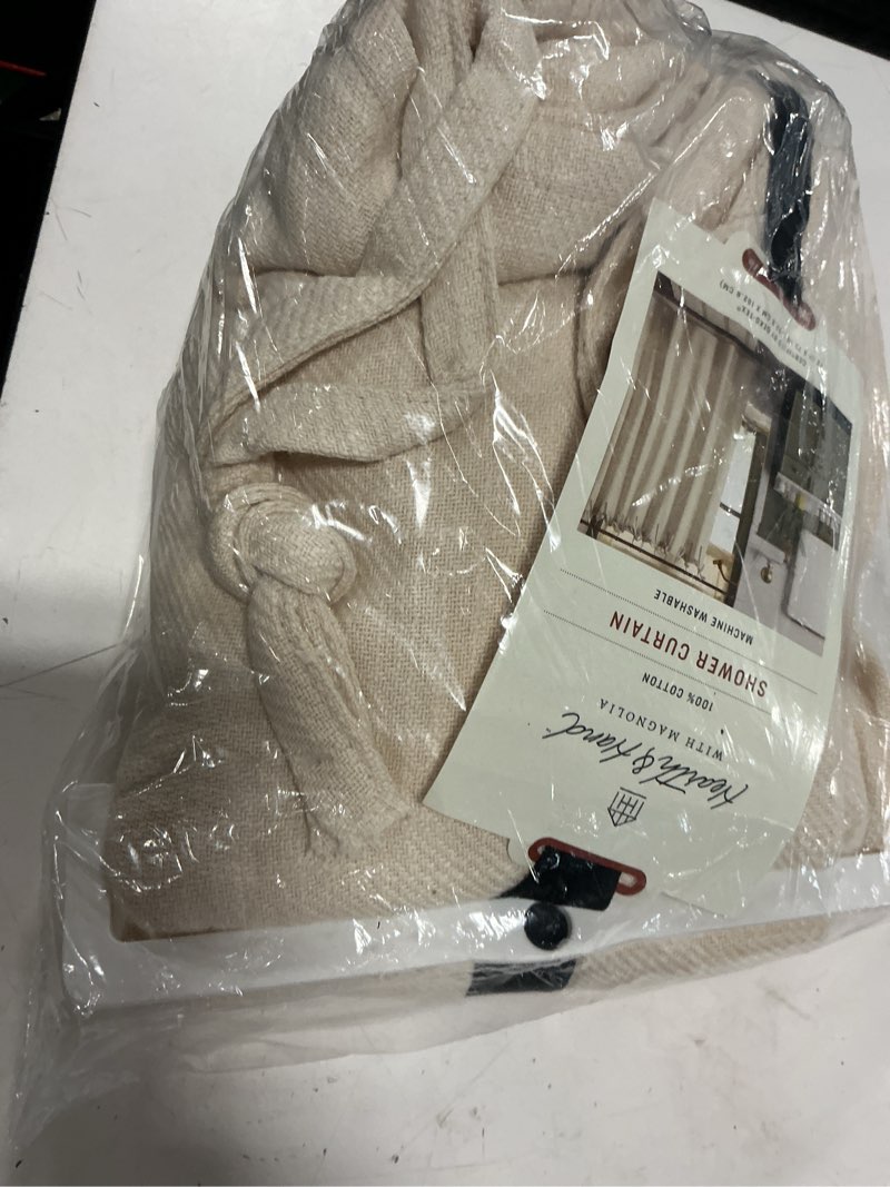 Condition photo showing Good Condition for ribbon tie shower curtain oatmeal - hearth & hand™ with magnolia