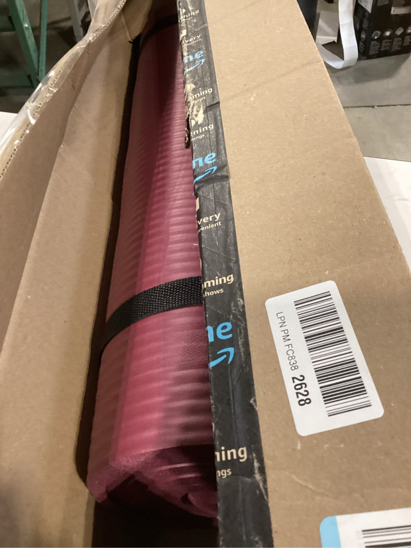 Fitvids 1/2-Inch Thick High Density Foam Exercise Yoga Mat with Carrying Strap, For Cushioning The B