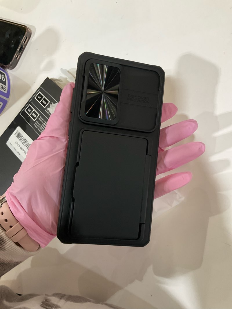 Condition photo showing Good Condition for Vihibii for Samsung Galaxy S25 Ultra Case with Card Holder (4 Cards), Built-in 2X Privacy Screen Protector, Slide Lens Cover, Rugged & Shockproof Wallet Case for S25 Ultra 6.9" 5G, Black Black-PSP S25 Ultra