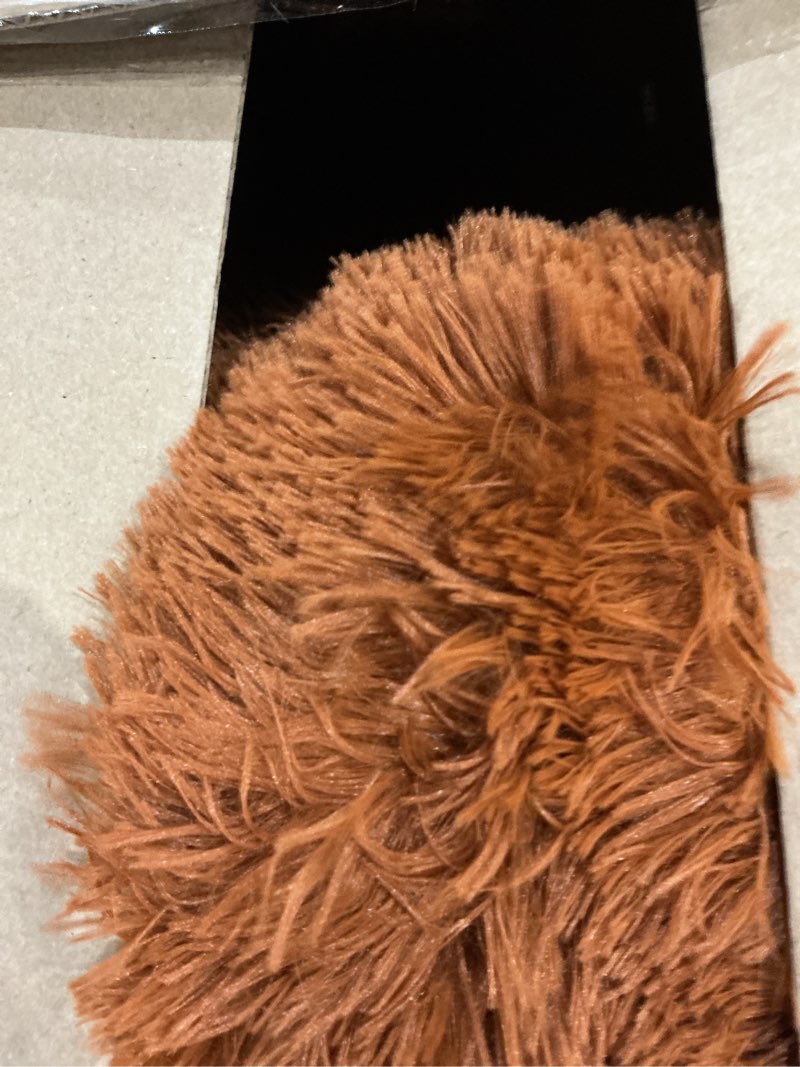 Condition photo showing As Is for bedsure calming dog bed for large dogs - donut washable large pet bed, 36 inches anti-slip round fluffy plush faux fur dog bed, fits up to 80 lbs pets, copper 36"l x 36"w x 10"th copper