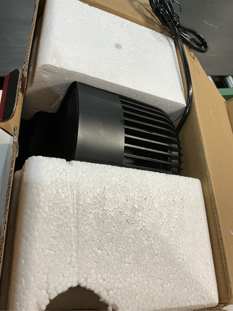 Condition photo showing As Is for DR.PREPARE Pedestal Fan for Bedroom, Air Circulator Standing Fan, 16-34" Adjustable Height for Tabletop & Standing Fan, 70°Auto-Oscillation, 100°Tilt, 3 Speeds for Indoor Outdoor Use - Office Home