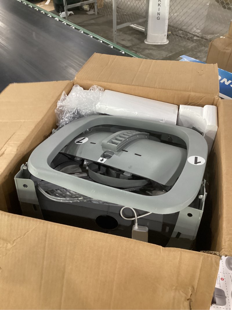 Condition photo showing As Is for upfas automatic cat litter box self cleaning - app control - weight monitoring - ultra-quiet, medium cats and kittens litter box, safe anti-pinch?assembly required?- grey
