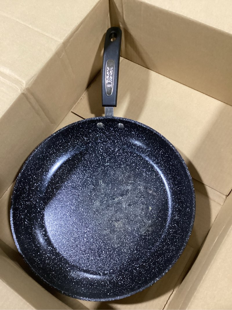 Condition photo showing Good Condition for Starfrit The Rock Terra 30cm (12'') Ceramic Non-Stick Fry Pan - Thick Aluminum Base - PFAS Free - Easy to Clean - Black Marble 12 inch