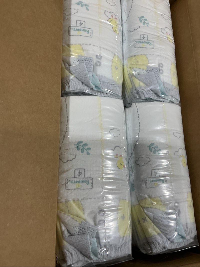 Condition photo showing Good Condition for Pampers Swaddlers Diapers, Size 4 (15-34 lbs), 120 Count, Absorbent, Keeps Baby Dry and Comfortable, Skin Safe Disposable Baby Diaper (Packaging May Vary) Size 4 120