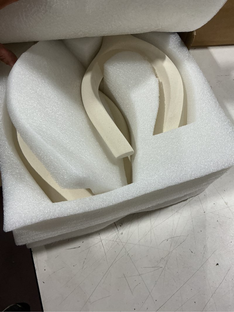 Condition photo showing As Is for lvases snuggle hollow ceramic vase set of 2, boho ins style round nordic mid century modern aesthetic decorative vase for home decor (cream w 6.8" x h 11") extra large cream white
