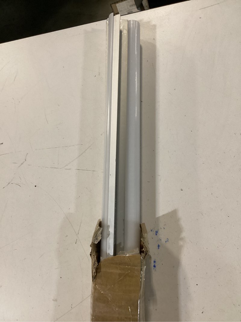 Condition photo showing As Is for 10-Pack 3.3FT 1Meter V Shape LED Strip Aluminum Channel Diffuser System, Extruded Alu Track Milky Cover with Corner Connector and Mounting Kit,Easy Cut and Installed Curved Lens Profile