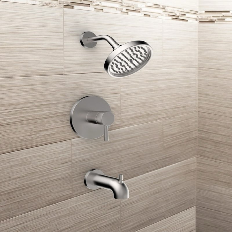 allen+roth Tub shower faucet brushed nickel finish
