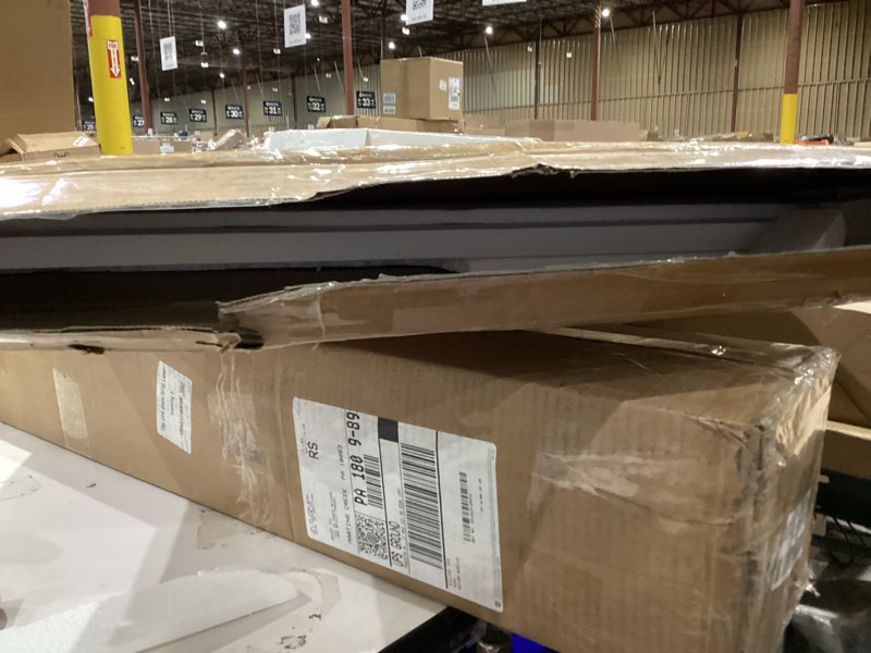 Condition photo showing Good Condition for GOYLSER Wall Mounted Desk Folding Table Laundry Fold Table, White Marble Fold Down Work Bench, Foldable Mount Station for Floating Bar, Office, Dining Room, Kitchen, 35" x 20.5" 35"x20.5" White Marble