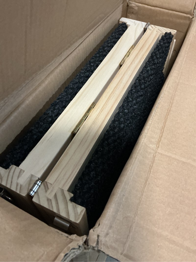 Condition photo showing As Is for (Similar to stock photo) Dog Ramp for Bed, 64\" Long Foldable Pet Ramp for Small Large Dogs, Dog Ramps for High Beds Car, High Traction with Platform 6 Adjustable Heights 24\" to 30\" Up to 220LBS, Wood
