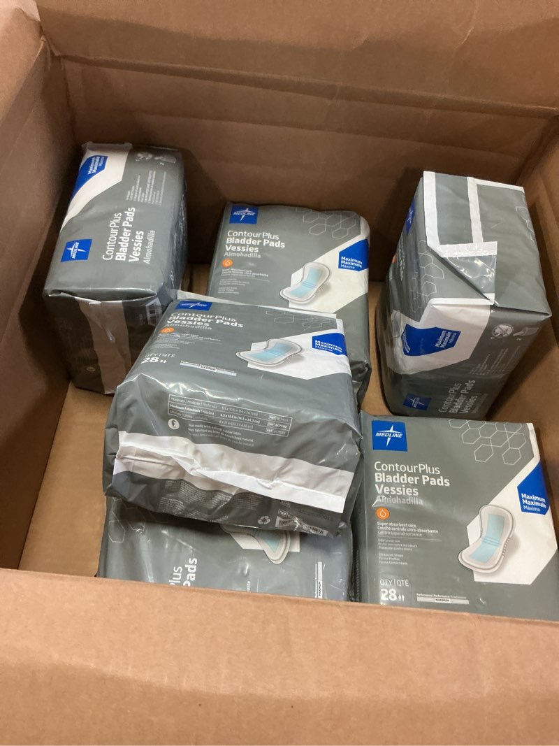 Condition photo showing New/Like New for Medline ContourPlus Bladder Control Pads for Men and Women, Maximum Absorbency, 6.5 x 13.5in, 168 Count