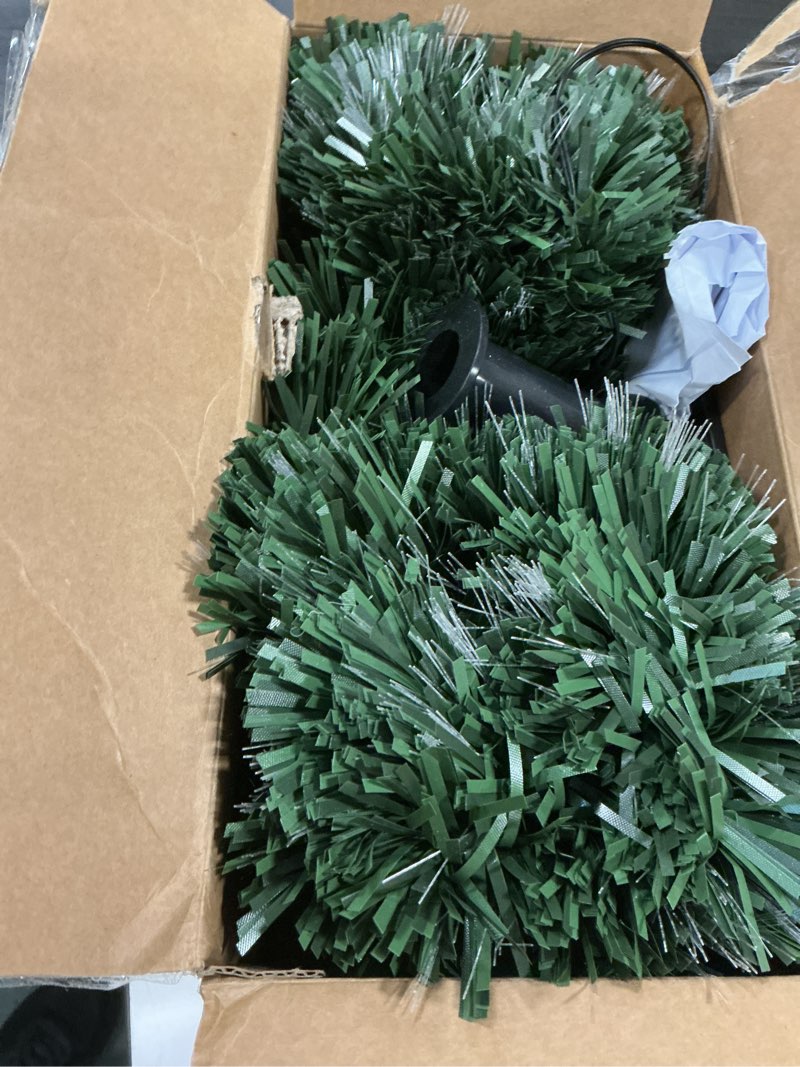 Condition photo showing Good Condition for Alupssuc Set of 2 18 Inch Pre-lit Fiber Optic Xmas Tree with Muti-Color Lights, Solar Outdoor Christ