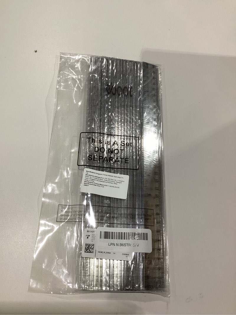 Condition photo showing New/Like New for EBOOT 20 Pack Clear Plastic 12 Inch Straight Flexible Ruler with Inches and Metric for School, Classroom, Home, or Office Clear 20