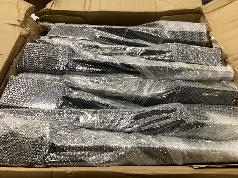 Condition photo showing Good Condition for fence post anchor ground spike heavy duty black powder coated fence stakes post base for mailbox, 24 x 4 x 4 inches outer diameter (inner diameter 3.6 x3.6 inches), pack of 8 24 inch 8