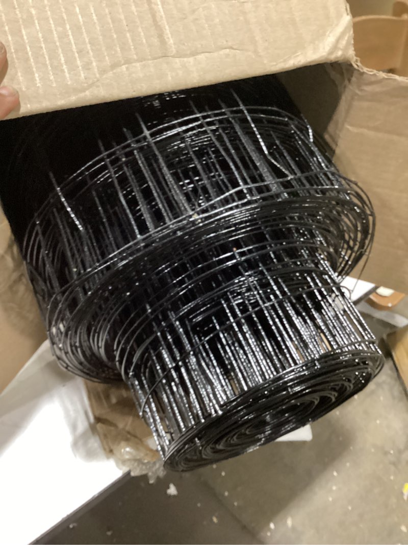 Condition photo showing Good Condition for gisafai 16 gauge galvanized welded wire fence 4 ft x 100 ft pvc coated hardware cloth, 2.36" x 2.36" mesh, heavy duty garden fencing roll for chicken, dog yard, deer cattle & animal protection(black) black 4 ft x 100 ft