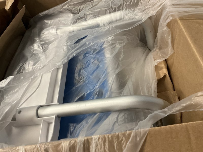 Condition photo showing As Is for Heavy Duty Width Adjustable Bath Tub Transfer Shower Bench for Inside Tub Extended Shower Chair with Adjustable Height and Reversible Backrest Handicap Bath Seat for Elderly and Disabled G301 Larger Shower Chair with Backrest