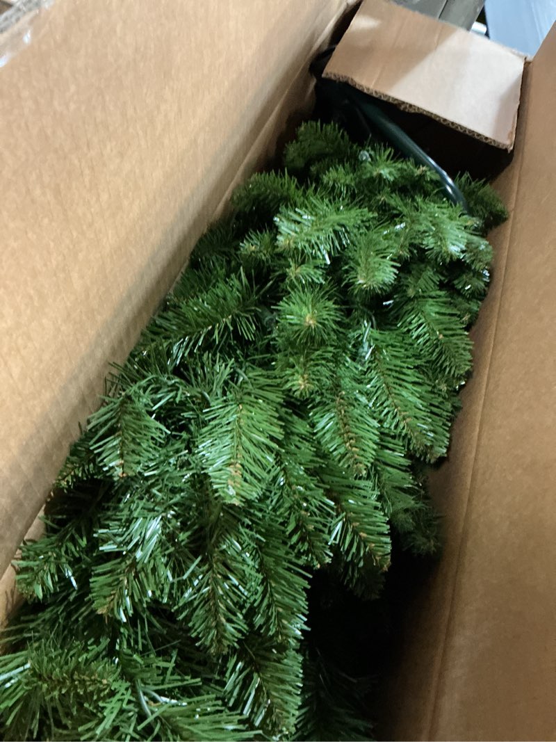 Condition photo showing Good Condition for National Tree Company 4.5 ft Pre-Lit Kingswood Fir Slim Artificial Christmas Tree, 150 Clear Lights, 330 Tips, Includes Stand, Green