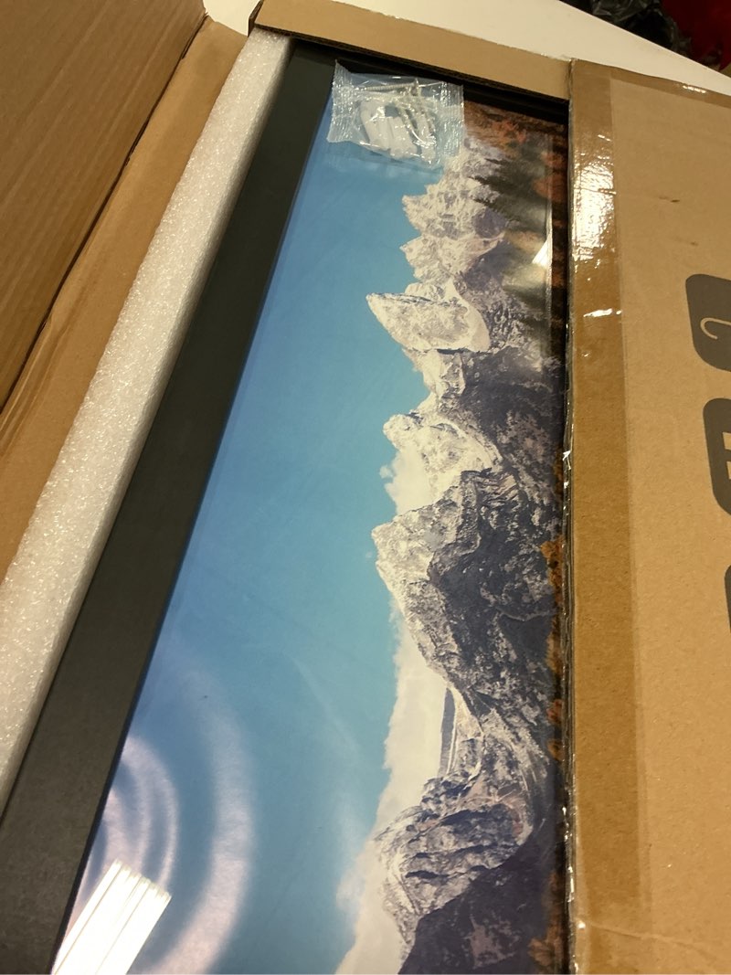 Condition photo showing Good Condition for 11x22 Newspaper Frame 2 Packs, Real Glass and Black Wood Frame, Display Panoramic 11 x 22 Magazine Frames - Horizontal or Vertical Wall Mounting 11x22 in Black