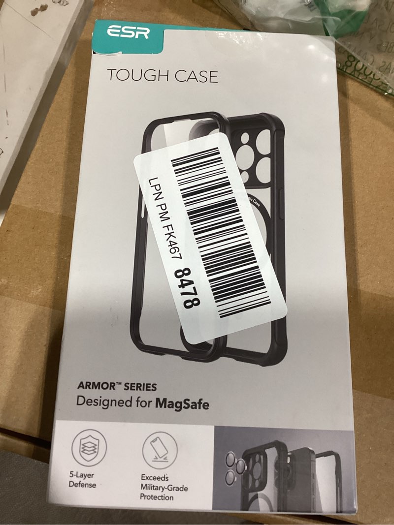 Condition photo showing New/Like New for esr for iphone 15 pro max case, compatible with magsafe, full-body military-grade drop proof case for iphone 15 pro max with built-in 9h+ tempered glass screen protector, clear dark blue clear dark blue iphone 15 pro max