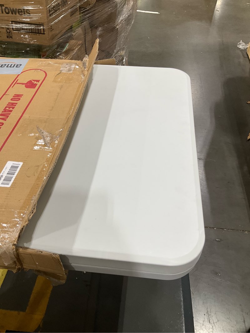 Condition photo showing Good Condition for bestoffice 8 ft picnic table plastic camping table portable square height folding table perfect for picnics, parties, party and camping, white 8 ft white