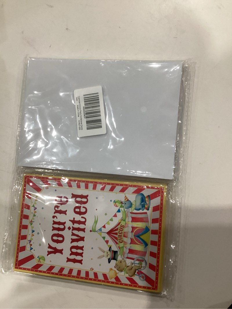 Condition photo showing New/Like New for Carnival Birthday Party Invitations, Circus Party Invitations Card for Boys Girls (30 Cards & 30 Envelopes) green