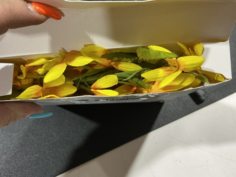 Condition photo showing New/Like New for 2 pcs spring candle rings faux forsythia flowers candle rings 6 inch artificial silk yellow forsythia flower farmhouse wreaths candles holder for spring summer rustic table centerpiece decor 6 inch spring forsythia yellow