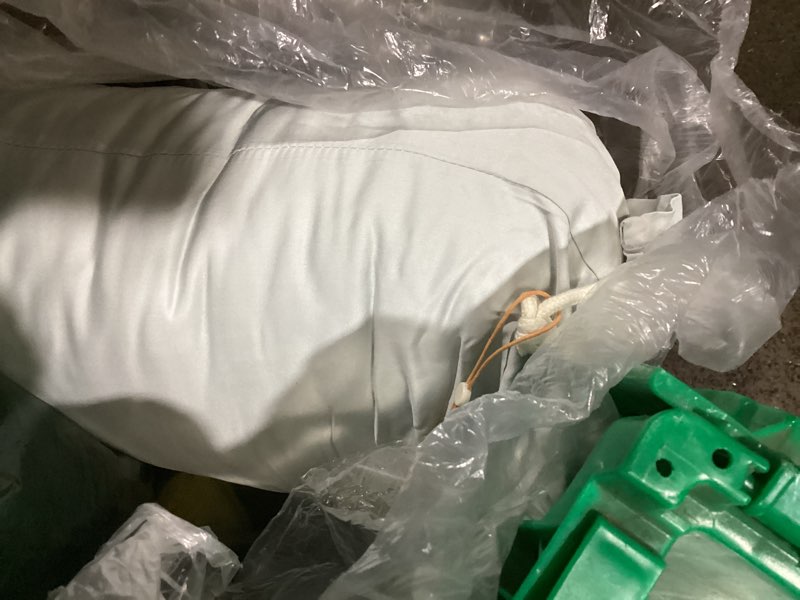 Condition photo showing As Is for bamboo sheet set king size- 