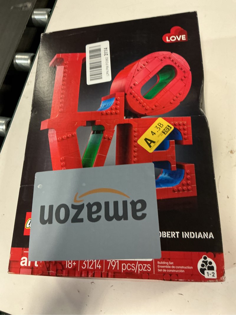 Condition photo showing New/Like New for LEGO Art Love Collectible Building Set - DIY Kit for Adults, Ages 18+ - Gift for Valentines Day - Home Decor to Display on Table - 31214