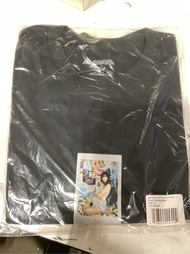 lisa unisex-adult official polaroid t-shirt, black large black