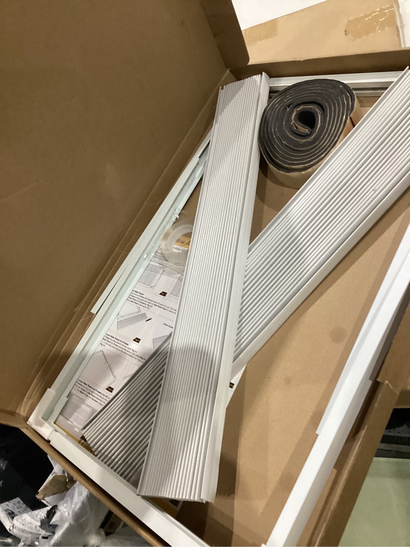 Condition photo showing As Is for window air conditioner side panels with frame,adjustable extra wide air conditioner side panels fits most 14,000-22,000 btu window ac units,window ac side panel curtain kit,2 pack fits for 14,000-22,000 btu ac units