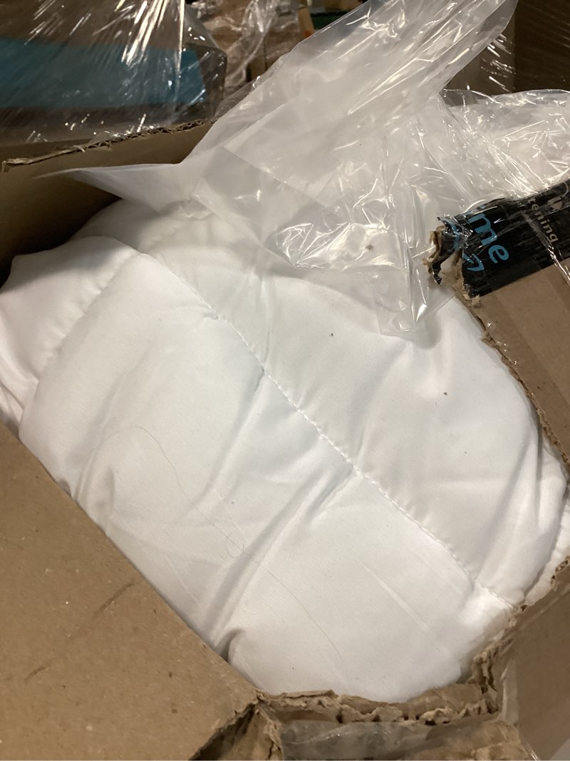 Condition photo showing As Is for ultra soft king size mattress topper - viscose made from bamboo pillow top mattress pad for back pain relief - naturally cooling for hot sleepers, green green king