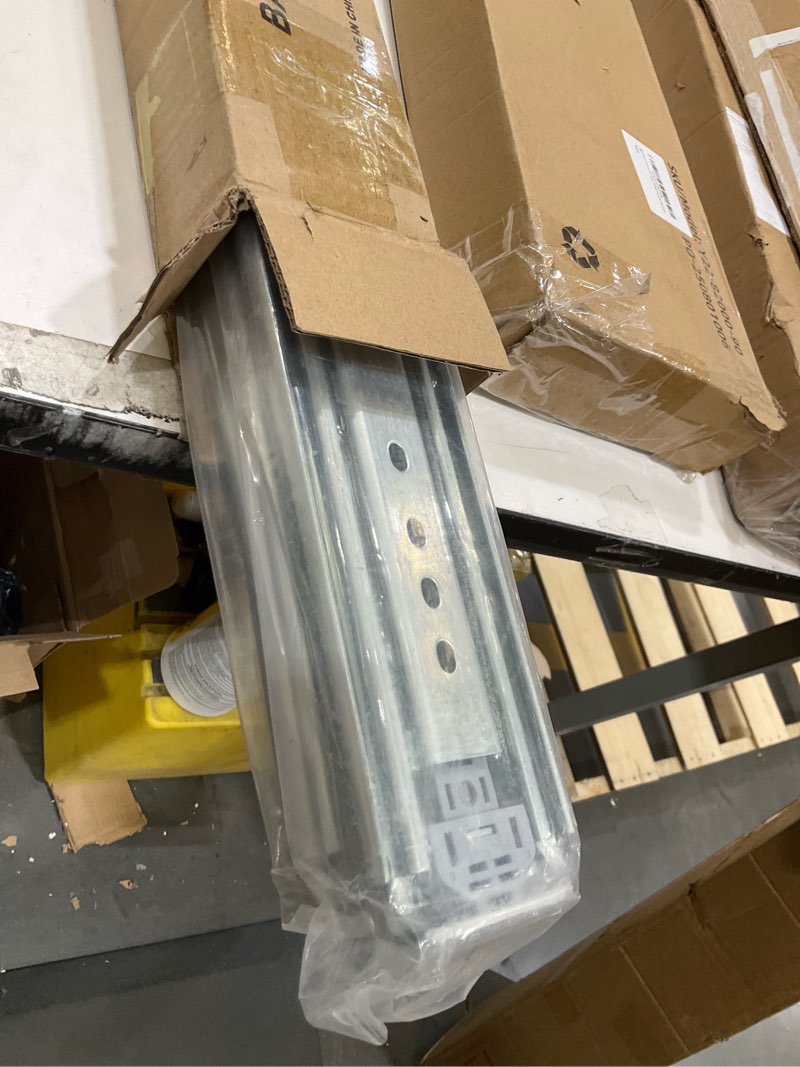 Condition photo showing Good Condition for SHUHANG 1 Pair 500 lb Load Capacity Heavy Duty Locking Drawer Slides 12 14 16 18 20 22 24 26 28 30 32 34 36 38 40 44 48 52 56 60 Inch Full Extension Ball Bearing Side Mount Industrial Rails with Lock 22 Inch Load:500 lb (With lock) -W:76mm